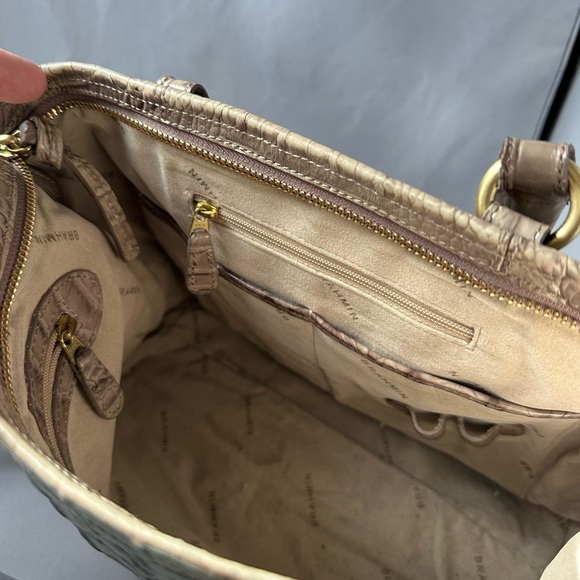 Brahmin Tan Crocodile Embossed Satchel - Picture 5 of 7